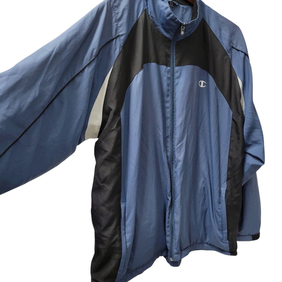 Champion Full-Zip Track Jacket Blue And Black Men’s Size XXL Excellent Condition - Picture 9 of 12